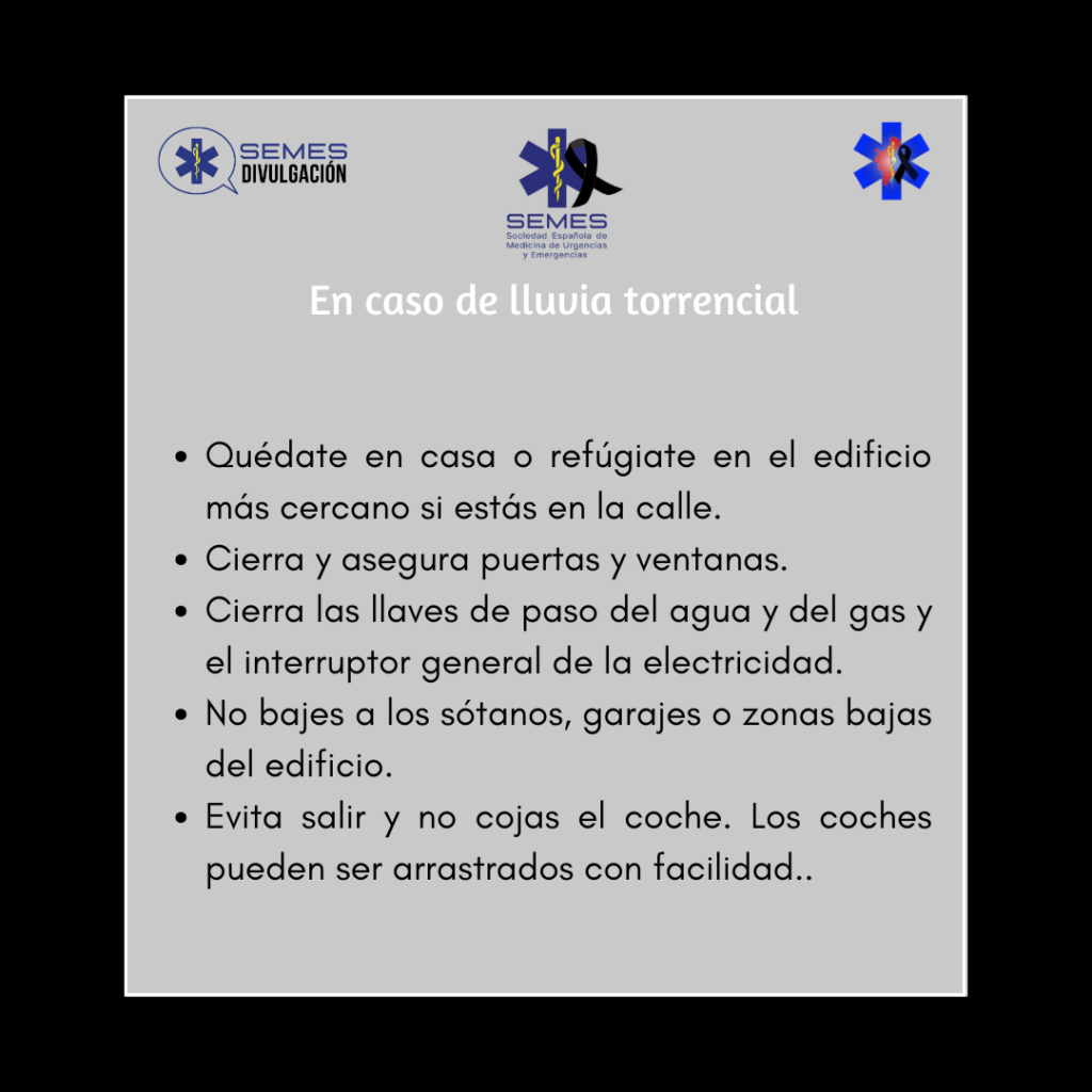 En caso de lluvia torrencial
